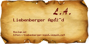 Liebenberger Agád névjegykártya