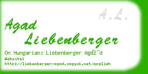 agad liebenberger business card